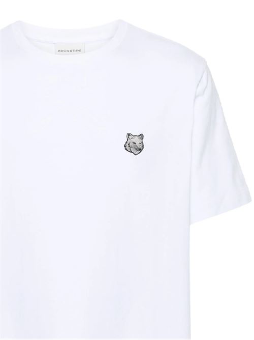 Bold fox head partch comfort tee shirt MAISON KITSUNE | MM00108KJ0118P100